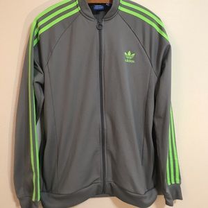 Adidas Gray and Green Track Jacket